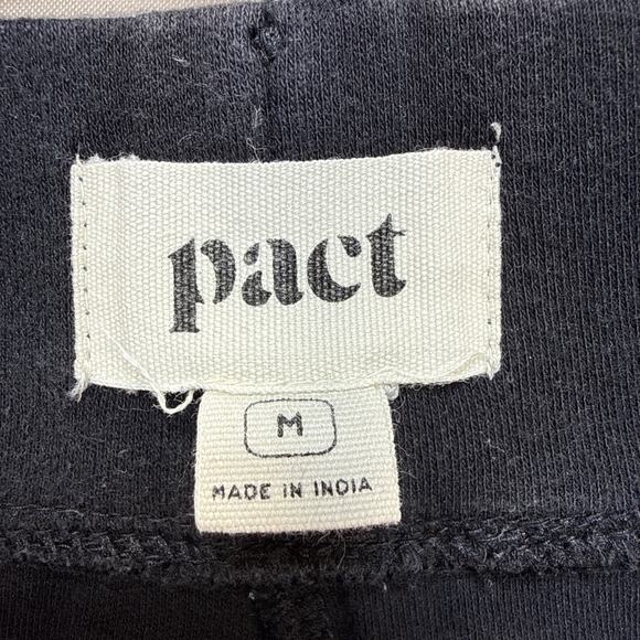 Pact Womens Black Organic Cotton French Terry Angle Lounge Pants Size M - Picture 5 of 6